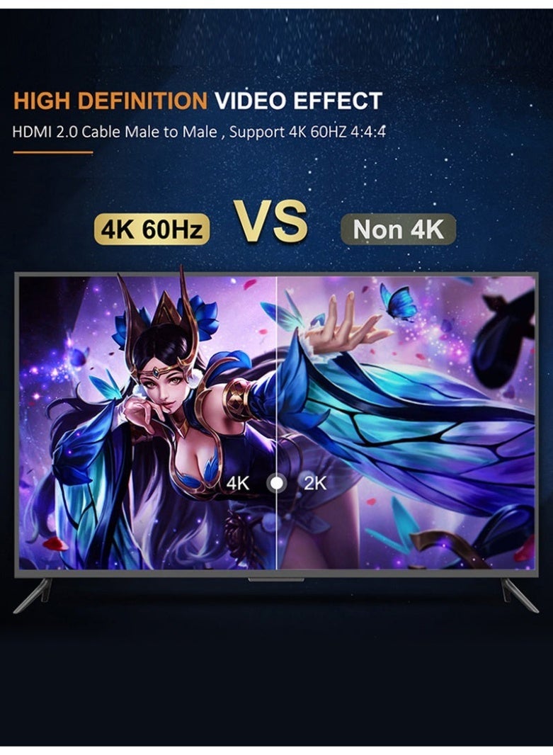 CABLETIME ACTIVE FIBER OPTICAL HDMI 2.0 CABLE AOC 4K 60HZ 18GBPS HDR HIGH SPEED ULTRA HD COMPATIBLE WITH PS4 PS5 XBOX TV MONITOR PROJECTOR BLU RAY LAPTOP - Image 4